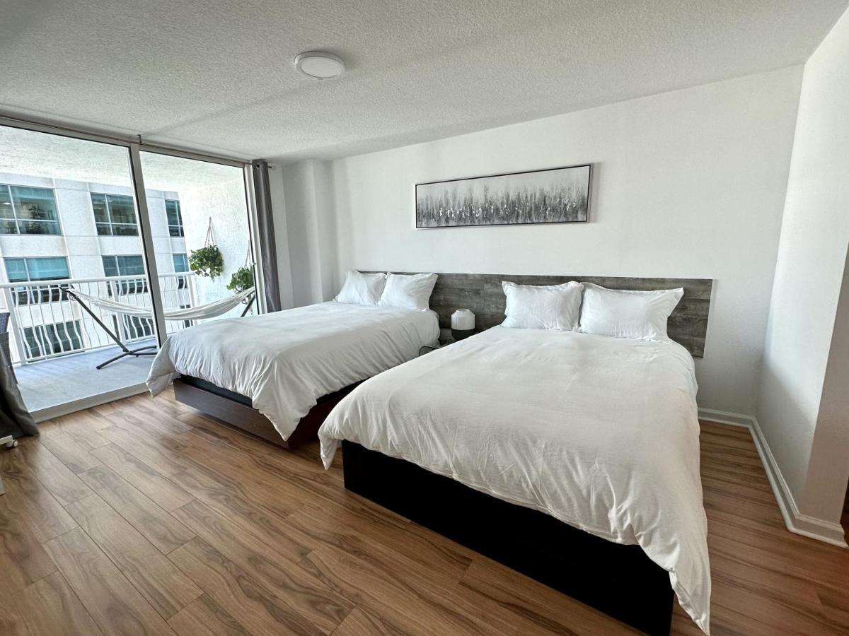 City & Sea View+Free Parking Modern Condo Miami Exterior foto